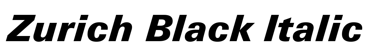 Zurich Black Italic